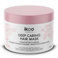 ikoo color protect & repair deep caring hair mask - for dry, damaged, or 🌈 over-stressed colored hair - all-natural ingredients - repairs, protects & extends color brilliance - 6.8 fl oz logo