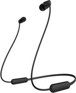 🎧 беспроводная внутриканальная гарнитура/наушники sony wi-c200 с микрофоном для телефонных звонков - черные (wic200/b) логотип