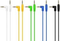 cable matters 5-color combo 3.5mm right angled stereo audio cable 6 feet: premium quality and convenient connection solution logo
