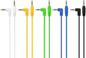 img 2 attached to Cable Matters 5-Color Combo 3.5mm Right Angled Stereo Audio Cable 6 Feet: Premium Quality and Convenient Connection Solution
