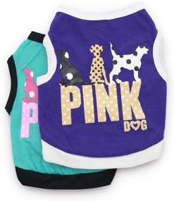 img 4 attached to 🐶 DroolingDog Dog Pink Dog Shirts Dog Clothes Small Dogs, Pack of 2: Adorable and Stylish Apparel for Petite Canines