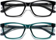 👓 storycoast 2 pack blue light blocking glasses for women/men, anti-eyestrain computer glasses tr90 lightweight filter blue ray eyeglasses (black + blue) - enhance your eye comfort, reduce digital eye strain logo