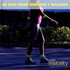 img 1 attached to 🏃 Enhance Safety with Reflective Bands 6x: High Visibility Gear for Runners, Bikers & Walkers. Suitable for Men, Women, Kids, and Dogs