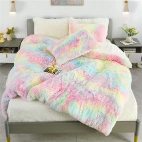 img 3 attached to Chicrug Fluffy Rainbow Bedding Comforter