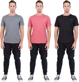 img 1 attached to Unipro T Shirts Performance Athletic Gray Black White Men's Clothing