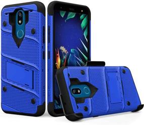 img 3 attached to 📱 ZIZO Bolt Series LG K40 Case: Ultimate Drop Protection with Kickstand Bundle - Includes Belt Clip Holster - LG Harmony 3 Blue