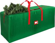 🎄 durable clozzers christmas tree storage bag - 48x15x20" for trees up to 7ft - heavy duty, water resistant, green логотип