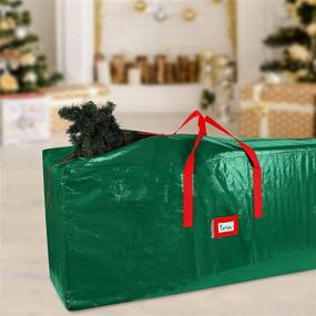 img 3 attached to 🎄 Durable CLOZZERS Christmas Tree Storage Bag - 48x15x20" for Trees up to 7ft - Heavy Duty, Water Resistant, Green