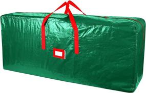 img 2 attached to 🎄 Durable CLOZZERS Christmas Tree Storage Bag - 48x15x20" for Trees up to 7ft - Heavy Duty, Water Resistant, Green