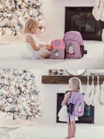 img 3 attached to 🦄 Cute and Colorful Mommore Unicorn Backpack for Preschool Toddlers