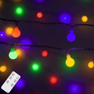 🎄 outdoor christmas globe string lights - 76 ft 150 led fairy lights with remote timer, extendable twinkle lights for wedding bedroom tree patio party - multicolor логотип