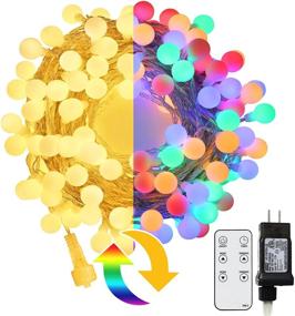 img 3 attached to 🎄 Outdoor Christmas Globe String Lights - 76 Ft 150 LED Fairy Lights with Remote Timer, Extendable Twinkle Lights for Wedding Bedroom Tree Patio Party - Multicolor