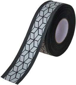 img 4 attached to JINBING Black Reflective Ribbon Tape for Clothing Safety - 10 yards Sew On Silver Trim Strip