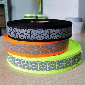 img 2 attached to JINBING Black Reflective Ribbon Tape for Clothing Safety - 10 yards Sew On Silver Trim Strip