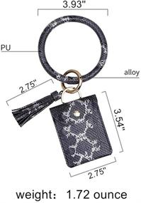 img 3 attached to Wristlet Bracelet Keychain Leather Keyring