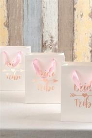 img 3 attached to 🎁 Crisky Bride Tribe Gift Bags | Bridesmaid & Team Bride Bags | Hangover Recovery Kit for Bachelorotte, Bridal Shower & Hen's Party Favors | Wedding Decorations [Pack of 12, Rose Gold Foil]