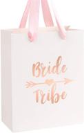 🎁 crisky bride tribe gift bags | bridesmaid & team bride bags | hangover recovery kit for bachelorotte, bridal shower & hen's party favors | wedding decorations [pack of 12, rose gold foil] logo