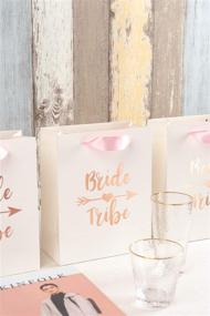 img 1 attached to 🎁 Crisky Bride Tribe Gift Bags | Bridesmaid & Team Bride Bags | Hangover Recovery Kit for Bachelorotte, Bridal Shower & Hen's Party Favors | Wedding Decorations [Pack of 12, Rose Gold Foil]