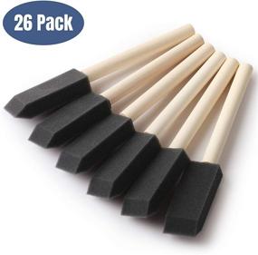 img 2 attached to 🖌️ Bates- 26pcs Foam Paint Brushes, 1 Inch Sponge Brushes, Foam Paintbrush, Painting & Staining Tools, Paint Sponges, Mod Podge Brushes