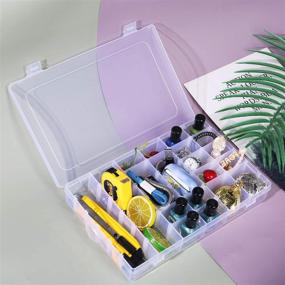 img 2 attached to Umirokin 2 Pack Bead Organizer Box with 36 Compartments 📦 – Ideal for Crafts, Tackle, Rocks, Washi Tape, Thread, Nails, and More!