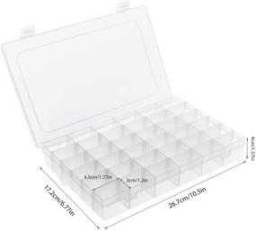 img 1 attached to Umirokin 2 Pack Bead Organizer Box with 36 Compartments 📦 – Ideal for Crafts, Tackle, Rocks, Washi Tape, Thread, Nails, and More!