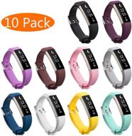 kingacc silicone replacement bands for fitbit alta hr & alta - premium buckle wristband strap for women and men (large/small sizes available) logo