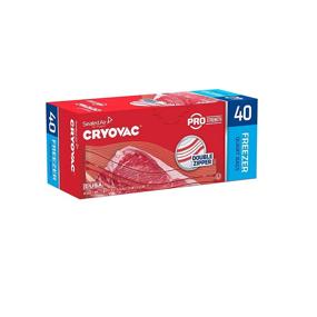 img 2 attached to 👜 Diversey CRYOVAC Quart Freezer Bags with Resealable Double Zipper - Pack of 40
