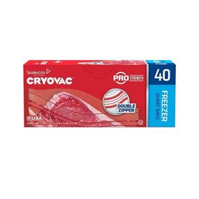 img 4 attached to 👜 Diversey CRYOVAC Quart Freezer Bags with Resealable Double Zipper - Pack of 40