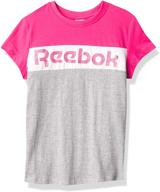 👕 девочки reebok футболка с коротким рукавом черного цвета | детская одежда для девочек на продажу логотип