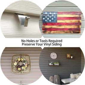 img 2 attached to 🔩 Vinyl Siding Hooks: Heavy Duty Outdoor Decorations Hanger, No Hole Clips - 8 Pack