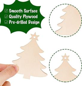 img 3 attached to 🎄 Max Fun 100PCS DIY Wooden Christmas Ornaments: Unfinished Predrilled Wood Circles for Crafts, Centerpieces, and Holiday Hanging Decorations in 10 Shapes