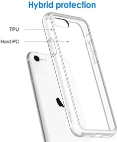 img 2 attached to 📱 JETech Case for iPhone SE 2020 2nd Gen, iPhone 8 & 7 - Shockproof Bumper, Anti-Scratch, Clear Back