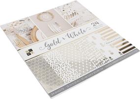 img 2 attached to 📚 DCWV Gold and White Premium Printed Cardstock Stack, 12"x12" – Enhanced for SEO