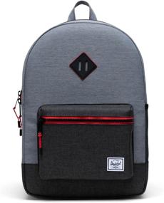 img 4 attached to Herschel Little YouthHeritage X Large Crosshatch Backpacks in Casual Daypacks