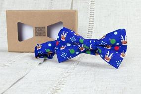 img 3 attached to 🎀 Printed Microfiber Christmas Bow Ties for Boys by Spring Notion - Stylish Accessories