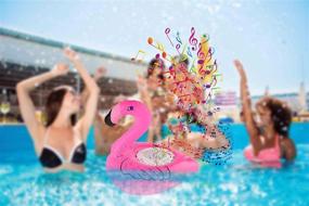 img 1 attached to 🦩 Caleo Inflatable Floating Bluetooth Speaker - Waterproof Wireless Speaker with Powerful Audio & Extended Battery Life - Includes Pump & USB Cable - Pink Flamingo