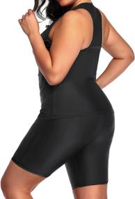 img 3 attached to Daci Racerback Boyshort Swimsuit Tankini - Women's Swimwear & Cover-ups