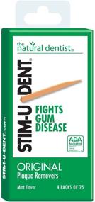 img 1 attached to 🌿 Original Mint Stim-U-Dent Plaque Removers - Case of 12, 100 Toothpicks – The Natural Dentist