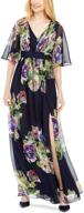 👗 adrianna papell printed chiffon ballgown for women logo