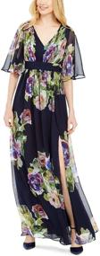 img 4 attached to 👗 Adrianna Papell Printed Chiffon Ballgown for Women