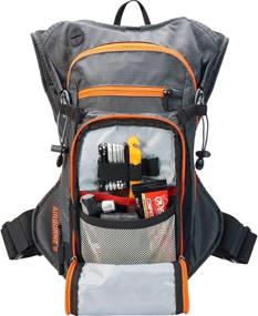 img 2 attached to 🎒 USWE Airborne 9L Hydration Pack Orange/Grey: Stay Hydrated On-the-Go with this One-Size-Fits-All Solution