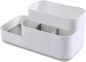 img 4 attached to Toothbrush Countertop Compartments Multifunctional Office（Gray）