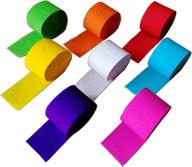 🎉 vibrant 91.8 feet party streamer paper decorations for birthdays, weddings, concerts, and festivals - pack of 8 rolls logo