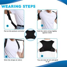 img 2 attached to 👍 Universal Fit Posture Corrector for Men & Women - Adjustable Back Straightener, Back Brace, Posture Support, Posture Brace, Upper Back Brace for Clavicle to Promote Neck, Back, and Shoulder Support