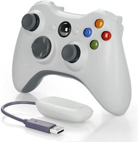 img 4 attached to 🎮 Wireless Gamepad Controller for Xbox 360, YAEYE 2.4GHz Joystick Game Controller Remote Compatible with Xbox 360/360 Slim PCs Windows 7, 8, 10 (White)