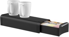 img 1 attached to Convenient and Stylish Mind Reader Slim Coffee Pod Drawer, Black - 6.02 X 14.21 X 3.74