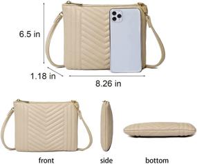 img 2 attached to 👜 Women's Lightweight Crossbody Shoulder Handbags with Wristlet Wallet in Shoulder Bags