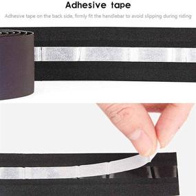 img 2 attached to 🚴 Maizad Reflective Bicycle Handlebar Tapes - Non-Slip Grip, Color Changing Mountain Bike Tape with Bar Plugs - Soft Touch, Waterproof and Wear Resistant