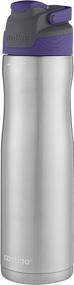 img 1 attached to 💦 Contigo Autoseal Chill Stainless Steel Water Bottles, 24 Oz, SS/Grapevine & Grapevine, 2-Pack: Stay Hydrated and Stylish on-the-Go!