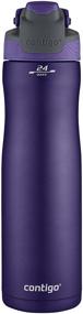 img 2 attached to 💦 Contigo Autoseal Chill Stainless Steel Water Bottles, 24 Oz, SS/Grapevine & Grapevine, 2-Pack: Stay Hydrated and Stylish on-the-Go!